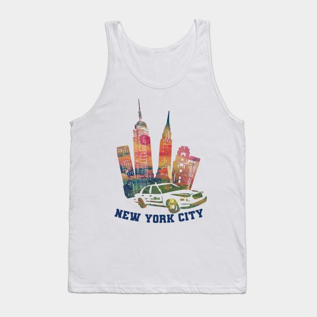 new york city taxi famous buildings empire state new york fifth avenue wall street time square Tank Top by BoogieCreates